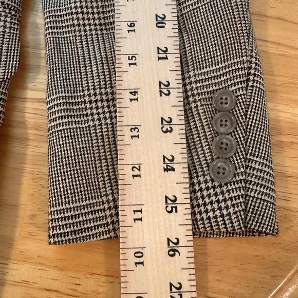 Oscar de la Renta Mens Tailored Silk‎ Wool Plaid Blazer Jacket 41 L Preppy VTG - Picture 10 of 10